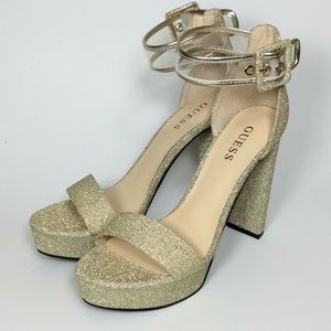 Guess Shimmering Gold Heels